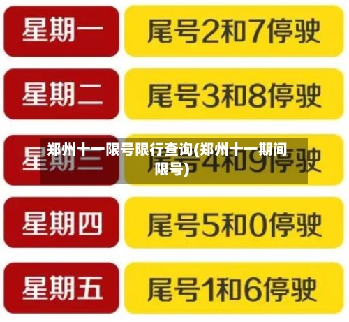 郑州十一限号限行查询(郑州十一期间限号)-第2张图片