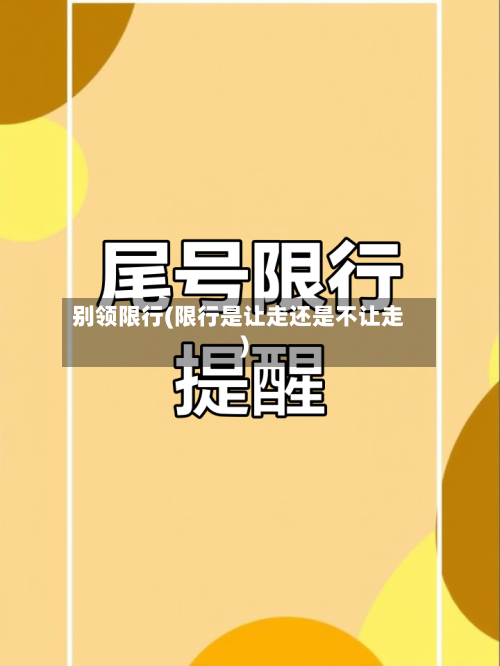 别领限行(限行是让走还是不让走)-第3张图片