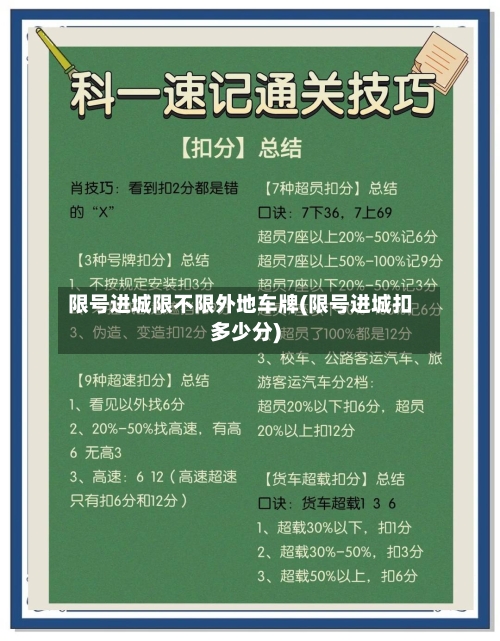 限号进城限不限外地车牌(限号进城扣多少分)-第3张图片
