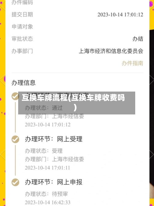 互换车牌流程(互换车牌收费吗)