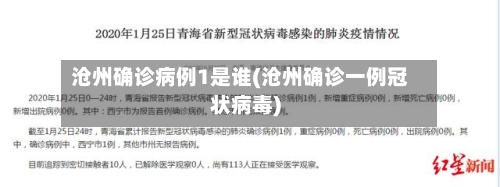 沧州确诊病例1是谁(沧州确诊一例冠状病毒)-第3张图片