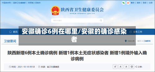 安徽确诊6例在哪里/安徽的确诊感染者-第3张图片