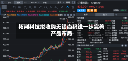 拓荆科技拟收购无锡尚积进一步完善产品布局