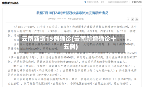 云南新增15例确诊(云南新增确诊十五例)-第2张图片