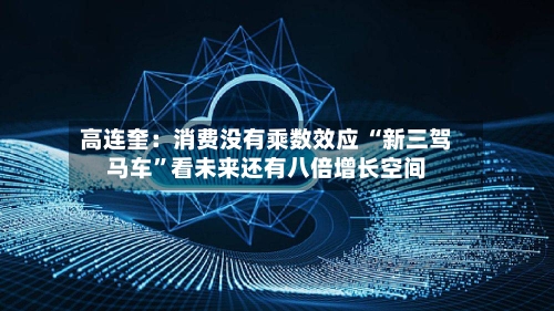 高连奎：消费没有乘数效应 “新三驾马车	”看未来还有八倍增长空间-第2张图片