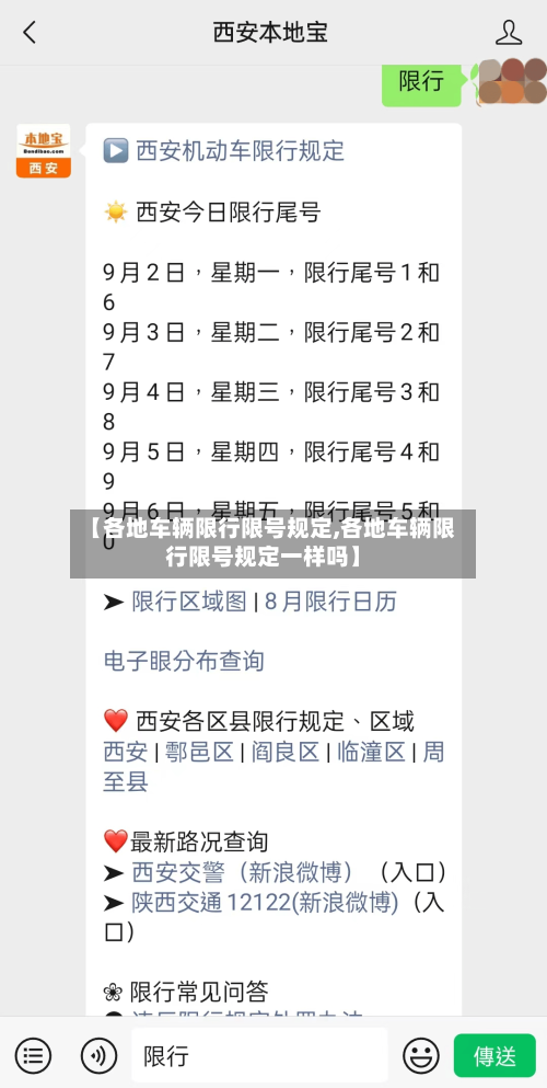 【各地车辆限行限号规定,各地车辆限行限号规定一样吗】-第2张图片