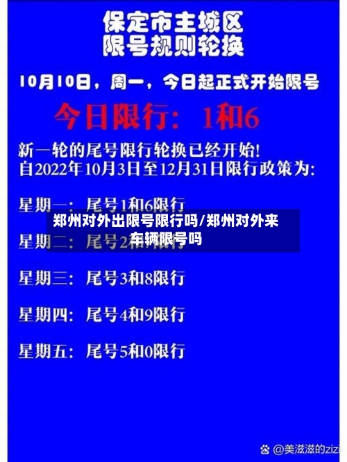 郑州对外出限号限行吗/郑州对外来车辆限号吗-第3张图片