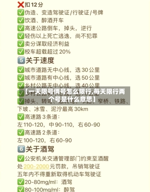 【一天限号俩号怎么限行,每天限行两个号是什么意思】