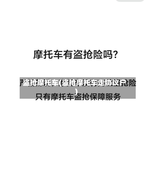 盗抢摩托车(盗抢摩托车走协议户)