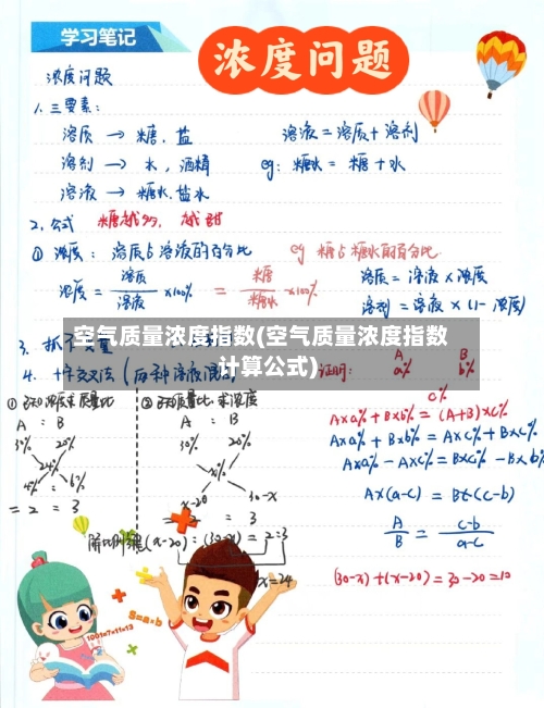 空气质量浓度指数(空气质量浓度指数计算公式)
