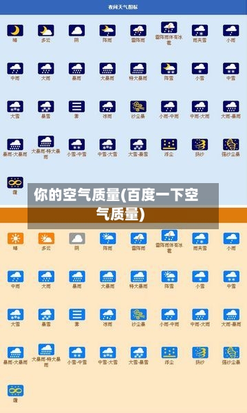 你的空气质量(百度一下空气质量)-第2张图片