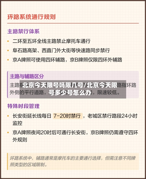 北京今天限号吗限几号/北京今天限号多少号怎么办-第3张图片