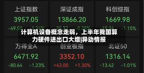 计算机设备概念走弱	，上半年我国算力硬件进出口大增|异动情报-第3张图片