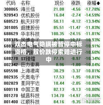 双杰电气隐瞒被暂停中标资格，股价跌停索赔进行中-第3张图片