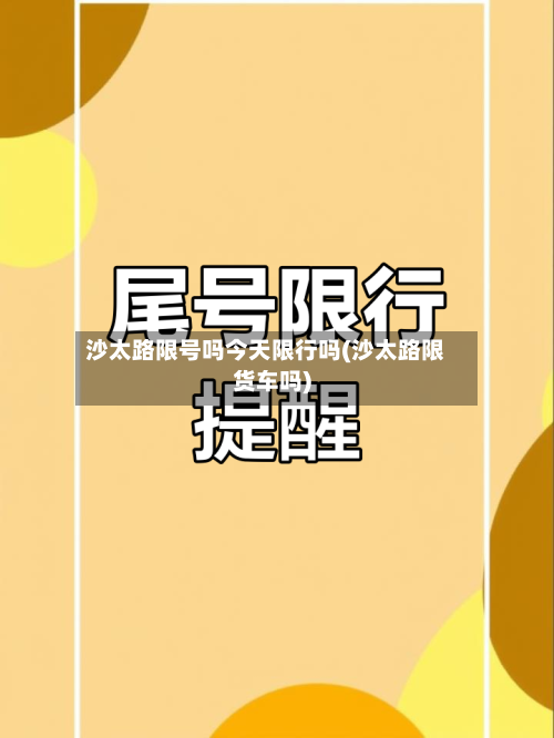 沙太路限号吗今天限行吗(沙太路限货车吗)