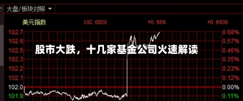 股市大跌,十几家基金公司火速解读