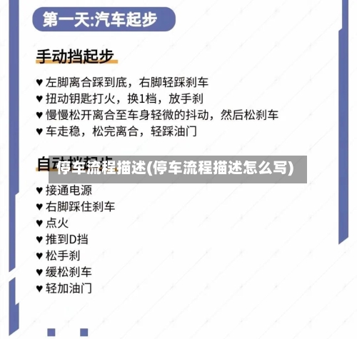 停车流程描述(停车流程描述怎么写)
