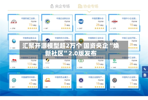 汇聚开源模型超2万个 国资央企“焕新社区	”2.0版发布-第1张图片
