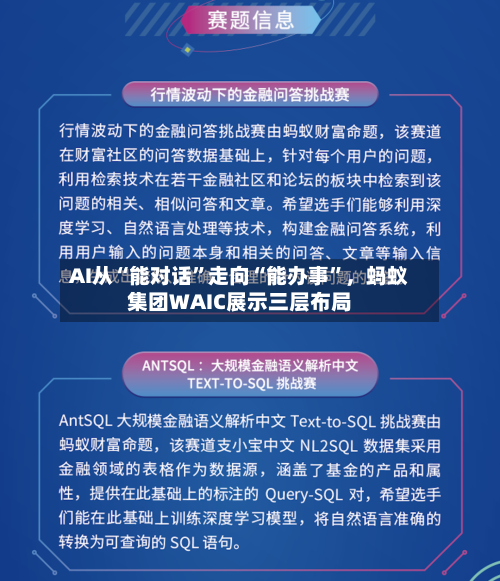 AI从“能对话	”走向“能办事”，蚂蚁集团WAIC展示三层布局-第2张图片