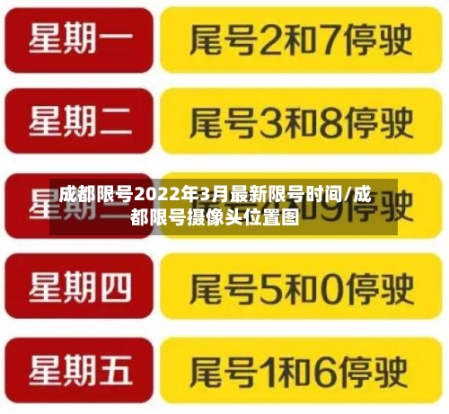 成都限号2022年3月最新限号时间/成都限号摄像头位置图