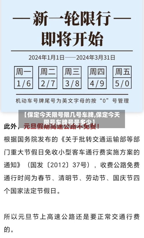 【保定今天限号限几号车牌,保定今天限号车牌号是多少】-第3张图片