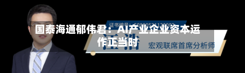 国泰海通郁伟君:AI产业企业资本运作正当时-第2张图片