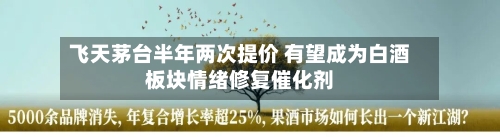 飞天茅台半年两次提价 有望成为白酒板块情绪修复催化剂