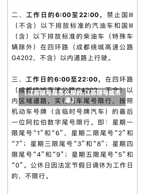 【江苏限号是怎么限的,江苏限号城市表】-第2张图片