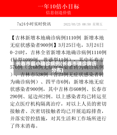 长春市最小确诊病例(长春市确诊病历分布)