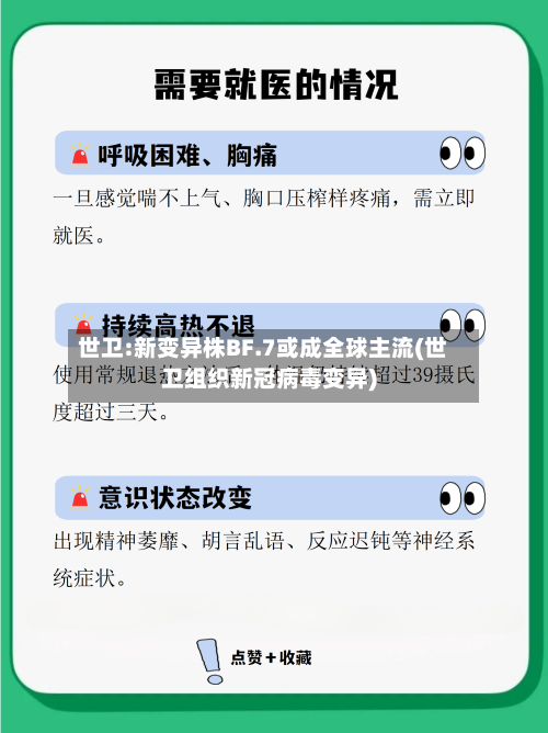 世卫:新变异株BF.7或成全球主流(世卫组织新冠病毒变异)
