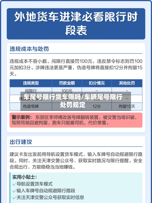 车尾号限行货车限吗/车辆尾号限行处罚规定