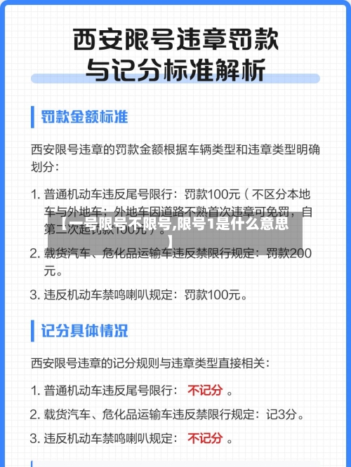【一号限号不限号,限号1是什么意思】-第2张图片