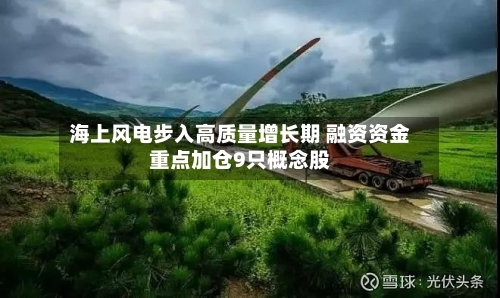 海上风电步入高质量增长期 融资资金重点加仓9只概念股-第2张图片