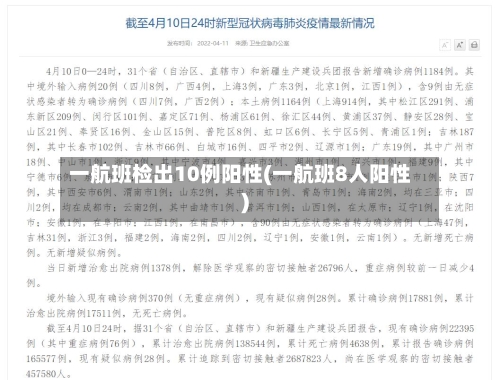 一航班检出10例阳性(一航班8人阳性)-第2张图片