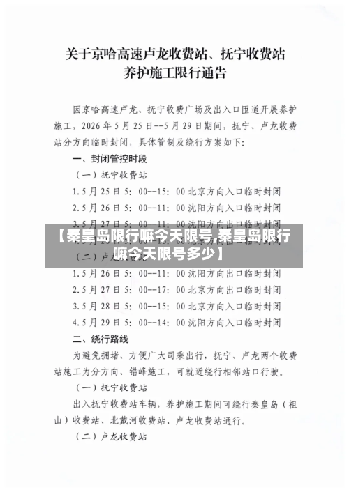 【秦皇岛限行嘛今天限号,秦皇岛限行嘛今天限号多少】