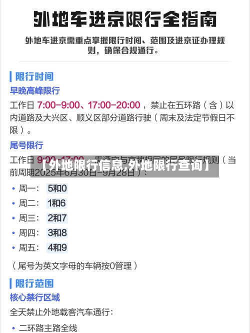 【外地限行信息,外地限行查询】-第3张图片