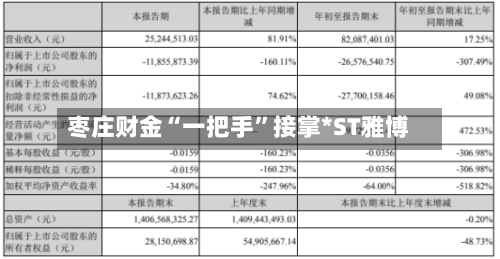 枣庄财金“一把手”接掌*ST雅博-第2张图片