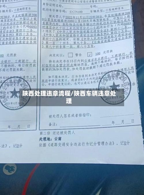 陕西处理违章流程/陕西车辆违章处理-第3张图片