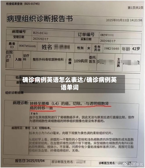 确诊病例英语怎么表达/确诊病例英语单词-第2张图片
