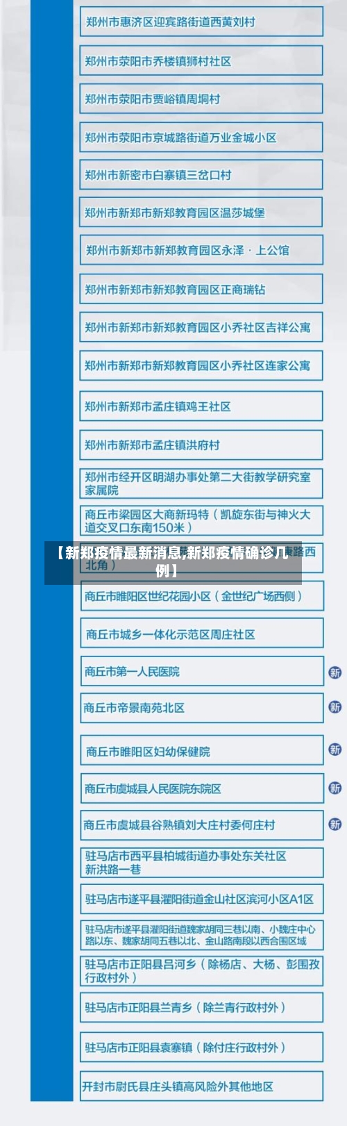 【新郑疫情最新消息,新郑疫情确诊几例】-第2张图片