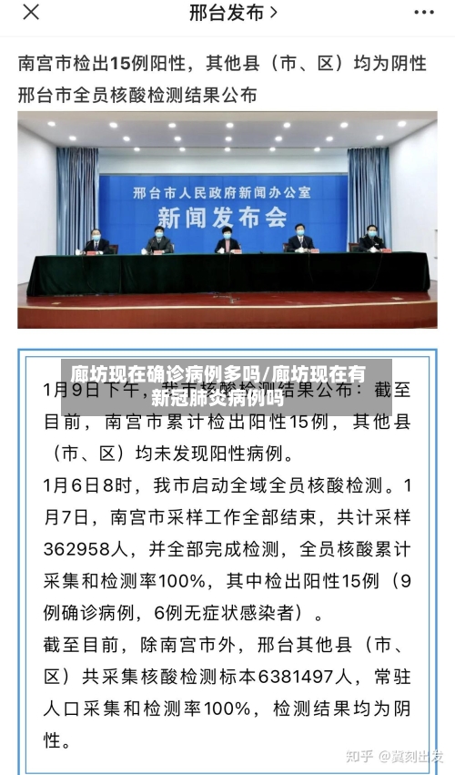 廊坊现在确诊病例多吗/廊坊现在有新冠肺炎病例吗