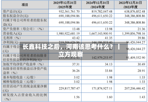 长鑫科技之后，河南该思考什么？丨立方观察